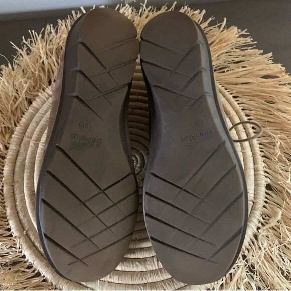 DANSKO Joy Suede Nubuck Walnut Chukka Boot Lace Up Wedge Bootie EU 38 Brown - Picture 11 of 16